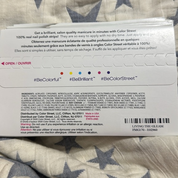 ColorStreet “Living the Gleam” purple and black glitter nail polish strips. - Picture 3 of 6